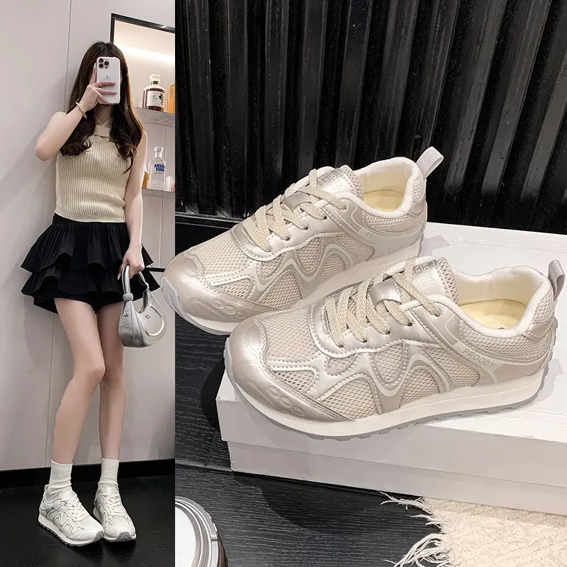 Breathable Mesh Athletic Shoes - Breathable Mesh Panel Athletic Shoes, Lace
