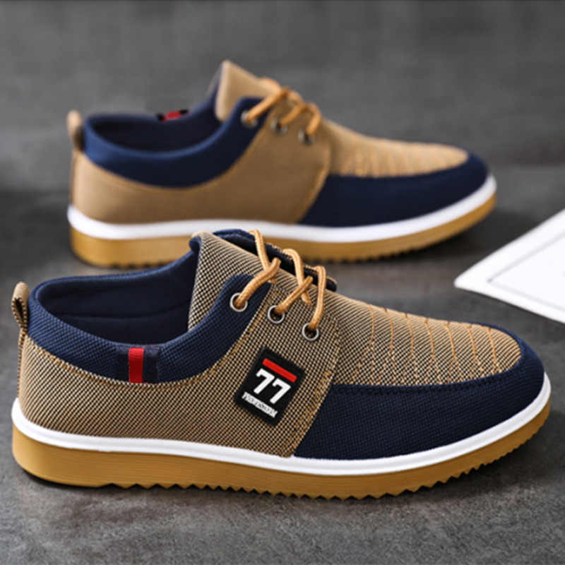 New Fashionable Trendy Men's S - Knit Fabric Lace Up Sneakers review and price