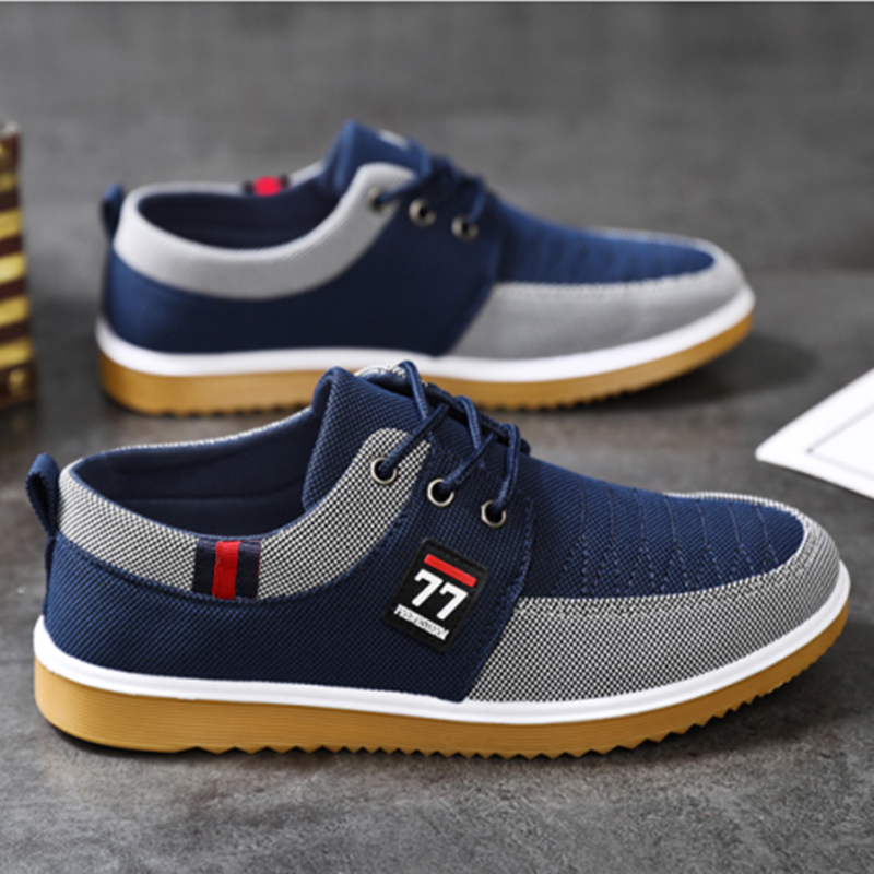 New Fashionable Trendy Men's S - Knit Fabric Lace Up Sneakers review and price