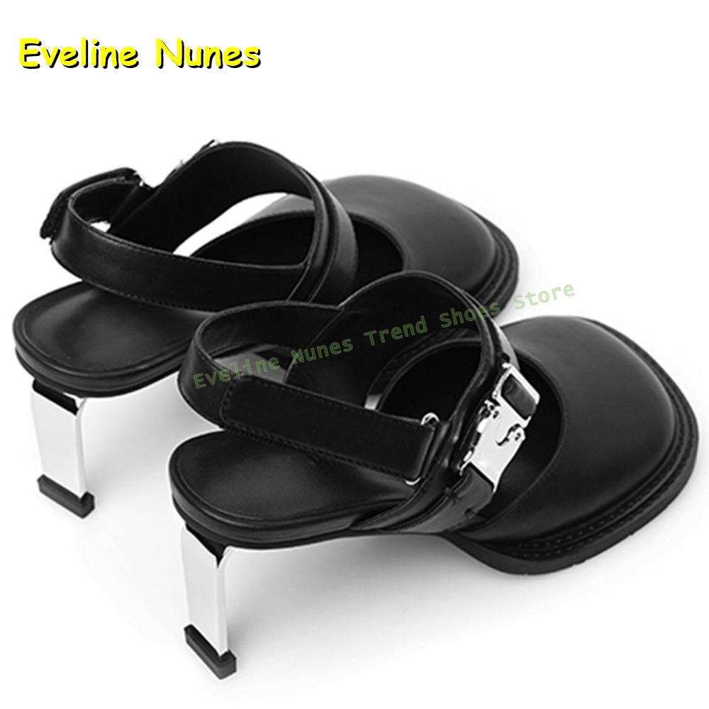 Women's Black Square Toe Buckl - Sandals review and price
