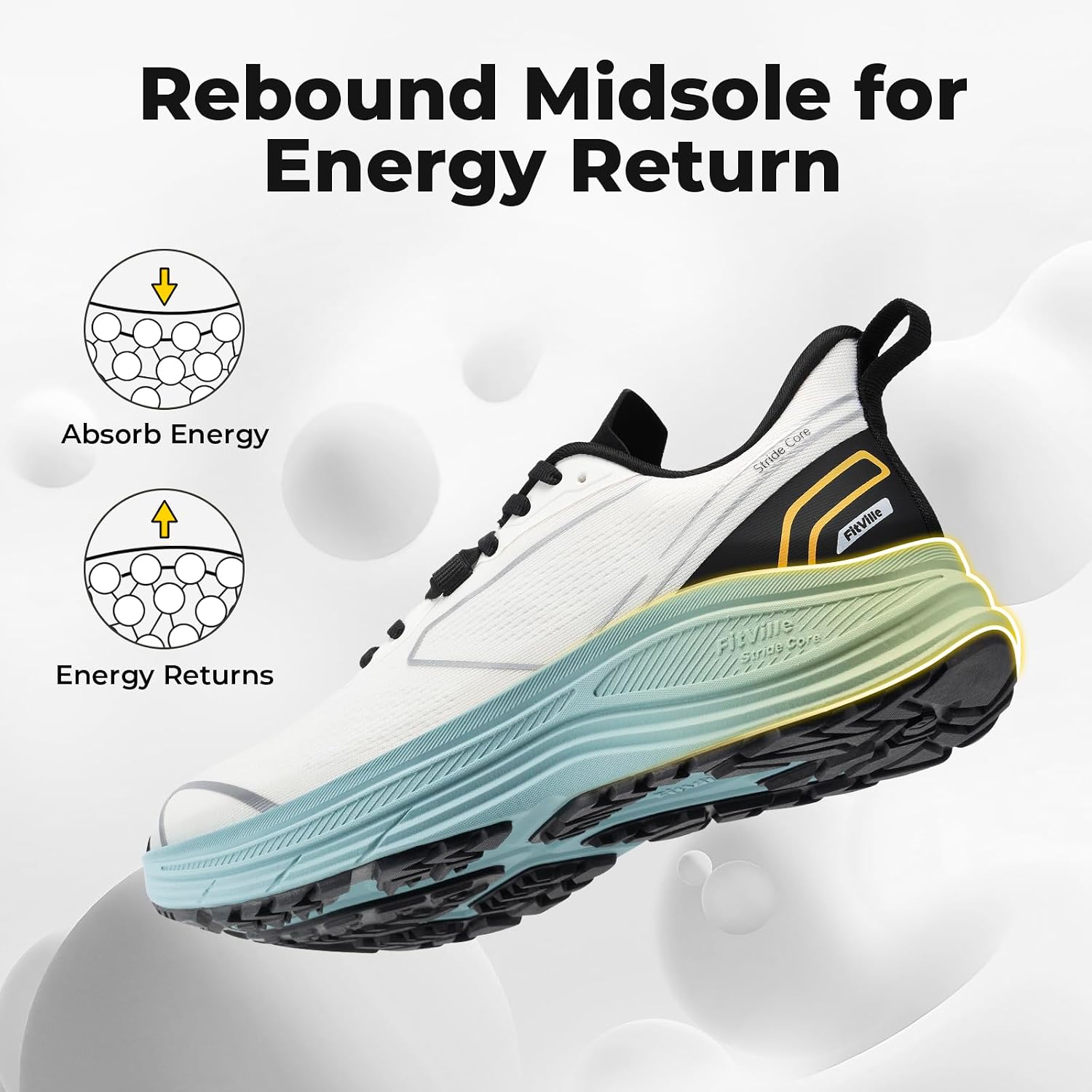 FitVille Men's Wide Fit Road R - Lightweight Road Running Shoes review and price