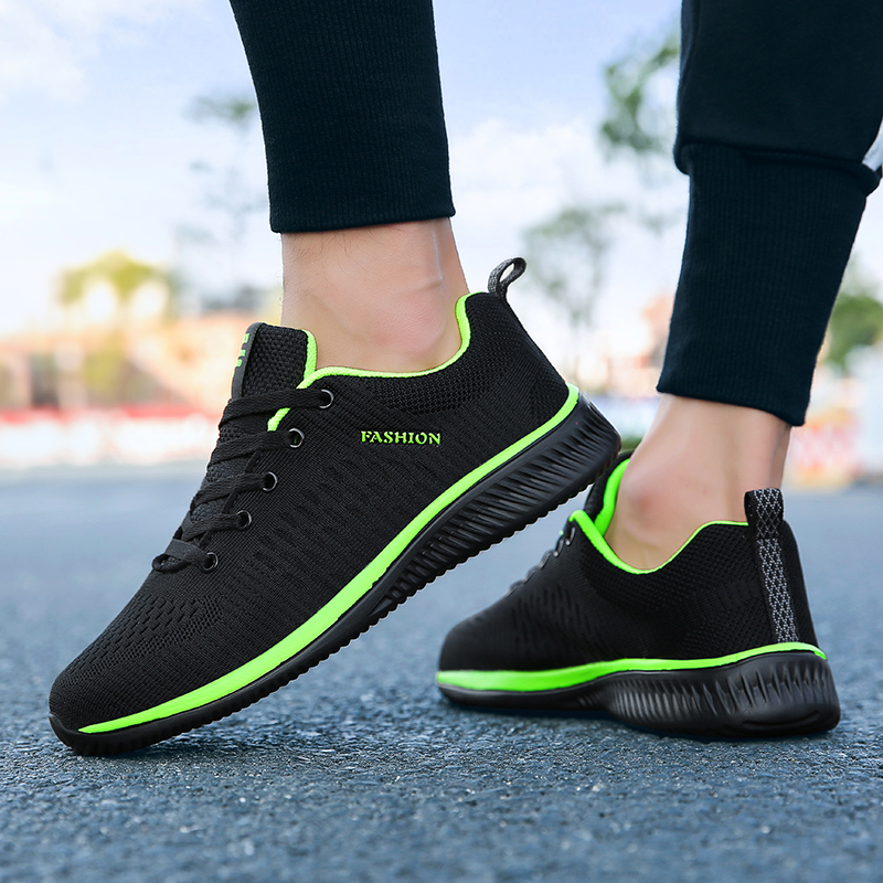 MAEDEF Athletic Shoes for Men  - Knit Fabric Lace Up Sneakers review and price